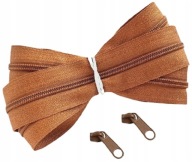 Špirálový zips 3 mm HNEDÝ zips 1 meter + 2 zipsy