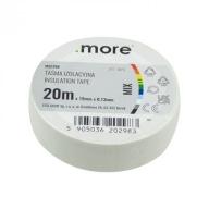 PVC IZOLAČNÁ PÁSKA 19MM 20M mäkká BIELA