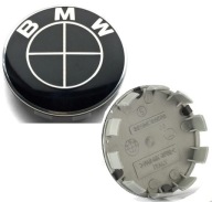 1x KRYT BMW ČIERNA ČIERNA KRYTKA 56mm HLINÍK