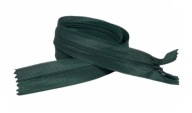 Pevný skrytý zips b zelený 22 cm