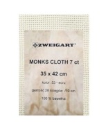 Monks Látkové plátno na dierovaciu ihlu Zweigart 7ct 35x42cm ecru 28/10
