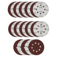 BRÚSNE PAPIEROVÉ KOTÚČE NA VELCRO 125mm P100 - 25 ks
