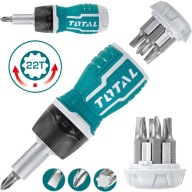 TOTAL MINI račňový skrutkovač s vymeniteľnými bitmi 1/4 sada 8 kusov