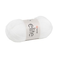 100g priadza 100% akryl YarnArt Elite biela 150