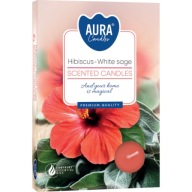 TEALIGHTY VONNÉ SVIEČKY Vonné čajové sviečky 4H IBISKUS WHITE SAGE