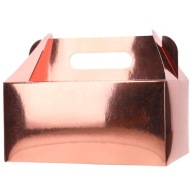 TORTOVÉ KRABICE rosegold, elegantné, sväté prijímanie, svadobné, veľké, 5 ks