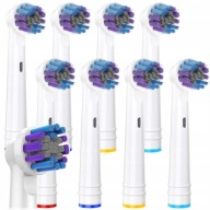 8x PRESNÉ NÁHRADNÉ HLAVY PRE ELEKTRICKÉ ZUBNÉ KEFKY ORAL-B, BIELA
