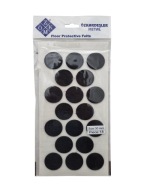 Plstené podložky na okrúhle stoličky, čierne, okrúhle, 3 cm - 18 ks.