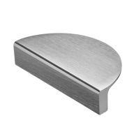 MOON SILVER NÁBYTKOVÁ KĽÚČKA, BRÚŠENÁ OCEL 64 mm - POLKRRUH 96 mm