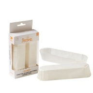 Podlhovasté košíčky na košíčky BIELA ​​135x33x28 mm DECORA 60 ks