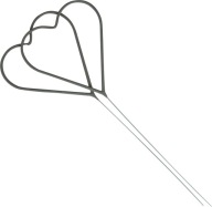 VEĽKÉ SRDCE STUDENÉ ISKARKY 40cm! 2ks VALENTÍNSKA SVADBA TXF268