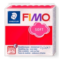 Staedtler Fimo Soft PLASTOVÁ PASTA ČERVENÁ 57g 8020-24