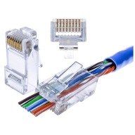 RJ45 8P8C kat.5e priechodná zástrčka, 2 ks