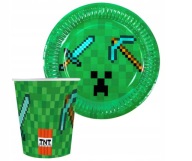 SADA TANIER, ŠÁLKA, TORTA ZELENÝ PIXEL, 6 ks