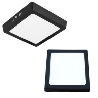 LED panelové stropné svietidlo + napájací zdroj štvorcový povrchová montáž 12 W čierna 16,4 cm
