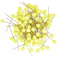 Ozdobné ihlice - Rico Design - Neon Yellow, 16 mm, 100 ks.