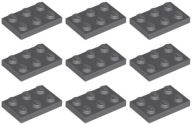 LEGO 3021 TANIER 2x3 tmavosivá NOVINKA == (10g) 9 ks.