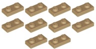 LEGO Plate 1x2 Dark Sand Dark Tan 10 dielikov 4497082 3023