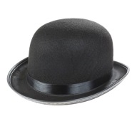 Gentleman's Bowler Hat Black Smooth Sherlock Holmes
