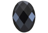 Akrylový kabošon, fazetovaný, 18 x 13 mm