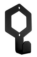 NÁSTENNÝ HÁK NÁSTENNÝ VEŠIAK NA OBLEČENIE HEXAGON ČIERNY MODERNÝ