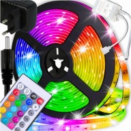 VODEODOLNÉ FAREBNÉ LED RGB LED PÁS VODEODOLNÝ 5m S DIAĽKOVÝM OVLÁDANÍM
