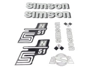 Sada samolepiek simson s51 n51 strieborná