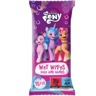 My Little Pony vlhčené obrúsky pre deti, jahodové, 15 kusov