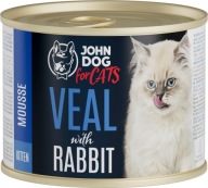 John Dog for Cats junior food teľacia pena 200g