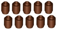 LEGO okrúhla kocka 1x1 hnedá 10 ks. 3062 NOVINKA