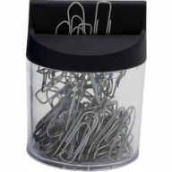 Kovové kancelárske klipy 28mm v magnetickom obale, strieborné, 100 ks