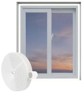 SIEŤKA PROTI KOMÁROM NA OKNO OKENNÁ SIEŤ PEVNÁ PEVNÁ BIELA ​​130X150 CM + VELCRO