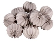PAPIEROVÉ GULE NA VIANOČNÝ STROMČEK ORIGAMI 10LED GREY