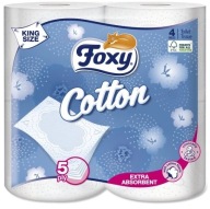 FOXY COTTON Toaletný papier 5 VRSTVA hrubý, 4 rolky