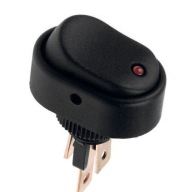 SPÍNAČ KLÁVESNICE SPÍNAČ ASW-20D ČERVENÁ LED 12V ZAP VYP