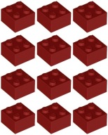 LEGO 3003 BRICK 2x2 tmavočervená (15g) 12 ks.