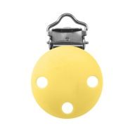 Klip na cumlík silikónový prívesný klip Round Yellow 1 ks