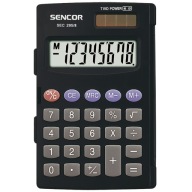 Solárna vrecková kalkulačka Sencor s 8-miestnym LCD displejom