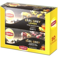 Set Lipton expresný čierny čaj EARL GREY, LEMON 2x25 sáčkov 87,5g