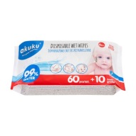 AKUKU VODNÉ Utierky 99% VLHČENÉ VODOU 70SZ 0M+