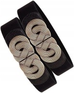 Široký retro dámsky opasok s elastickým pásom Boho šaty s elastickým pásom