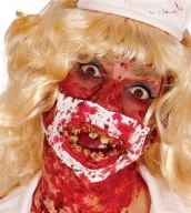 MASKA SO ZUBMI A KRVNÝMI ZUBMI HOROR HALLOWEEN
