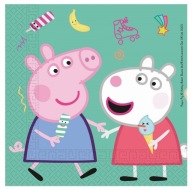 NARODENINOVÉ obrúsky PEPPA PIG 33CM 20 KS