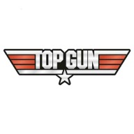 Nálepka TOP GUN na motorkársku prilbu