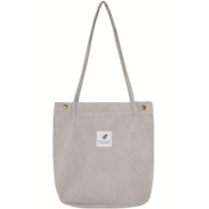 ŠEDÁ manšestrová taška, Capacious Shopper, A4