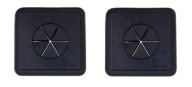 Patch káblová priechodka pre slúchadlá, gumená, čierna, štvorcová, 2 ks.