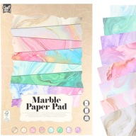 DEKORATÍVNY MRAMOROVÝ PAPIER MRAMOROVÝ KARTÓN 175gr 16 LISTOV A4