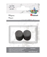 KRUHOVÉ MAGNETY, ČIERNA 1,5MM, 10 KS.