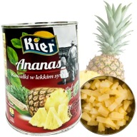 KÚSKY ananásu v sirupe LIGHT 565g SRDCE plechovka