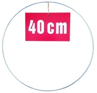 STRIEBORNÝ prsteň/ráfik na lapače snov a makramé, 40 cm